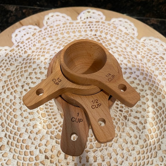 Wood Measuring cups and spoons - cup of sweetnees - Picture 2 of 9